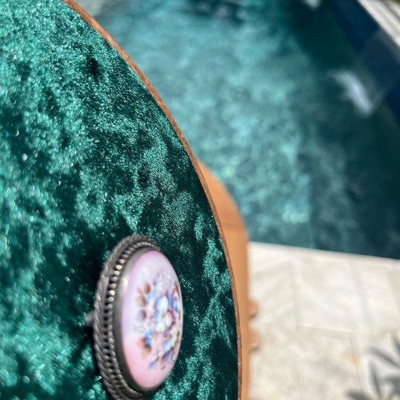 Russian Rostov Finift Filigree Silver Tone Enamel Hand Painted Flowers Brooch - Picture 8 of 12